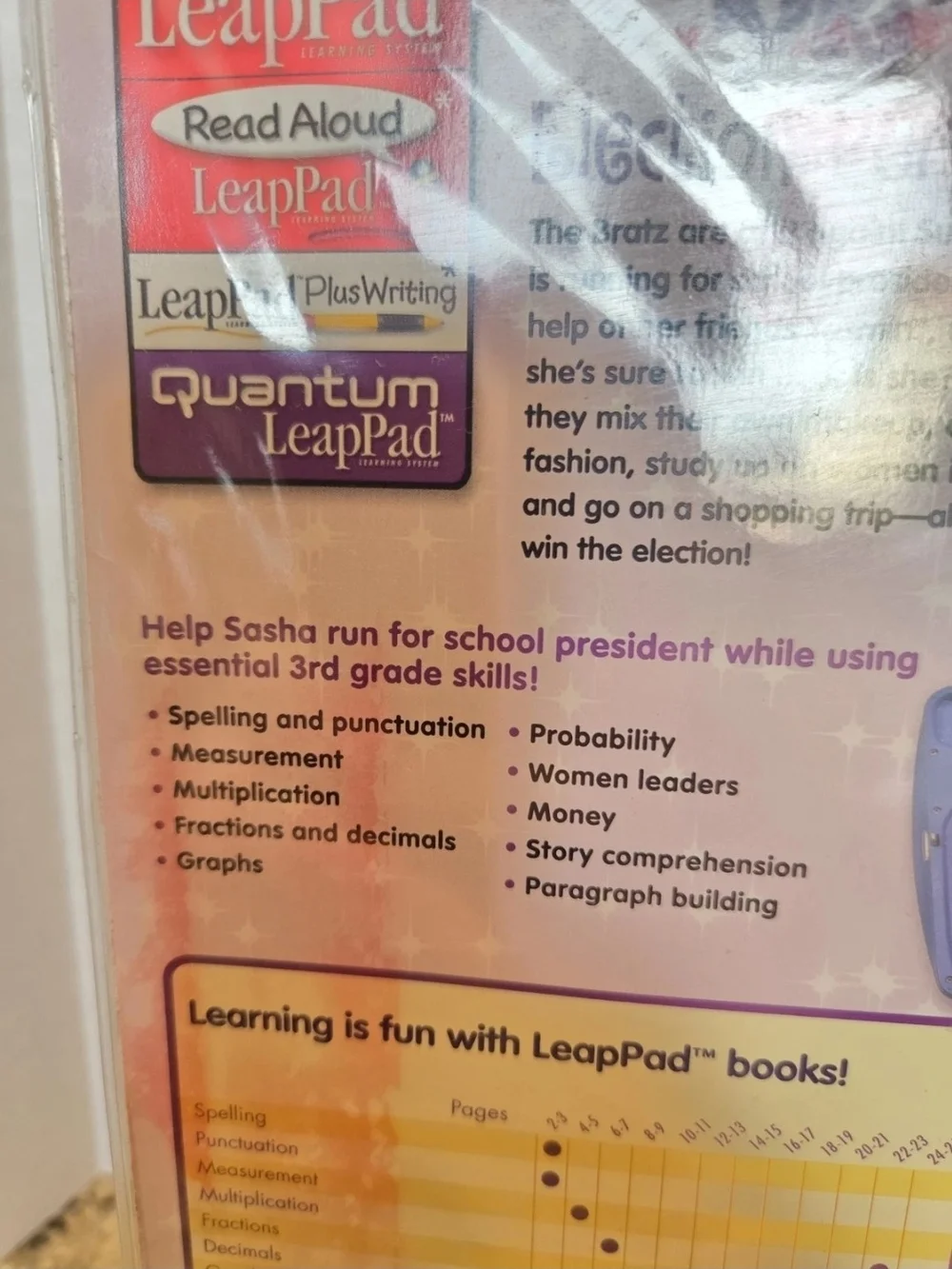 LeapFrog LeapPad Bratz Election Perfection Book 3rd Grade Leap Frog Pad Ages 7+